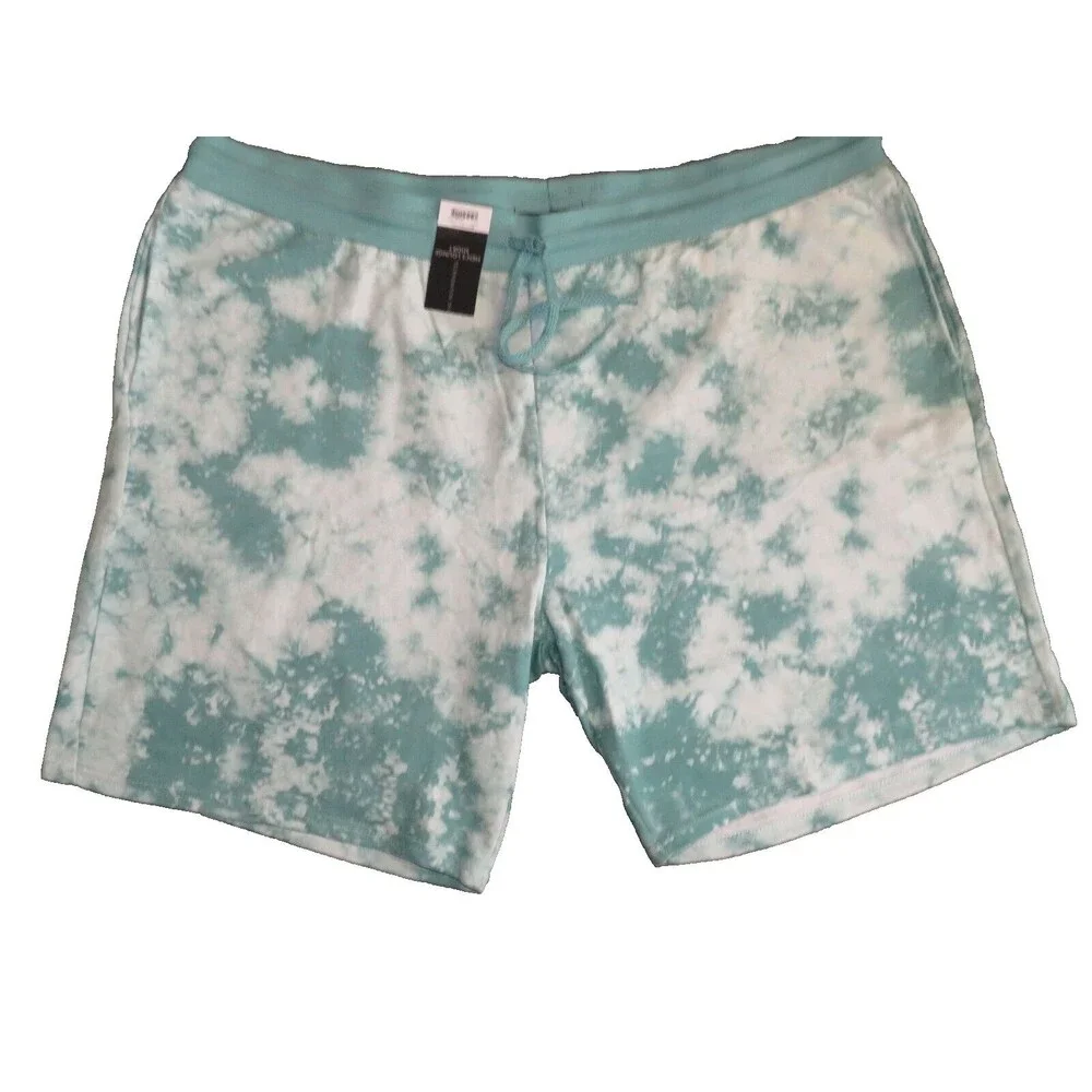 Men's Aqua Tie Dye Lounge Shorts Size 2XL